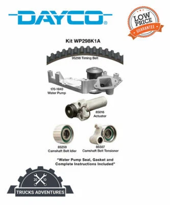Kit de correa de distribución de motor Dayco con bomba de agua WP298K1A Foto 1 de 3