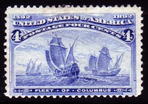 #233 FOUR CENT COLUMBIAN.  VERY GOOD 4. MODERATE FAULTS. SCV $55 - Picture 1 of 3