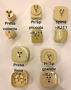 PRESA O SPINA TELEFONICA RJ11 TELEFONO FISSO PLUG 6/4 C LINEA VOLANTE TRIPOLARE - Zdjęcie 1 z 6