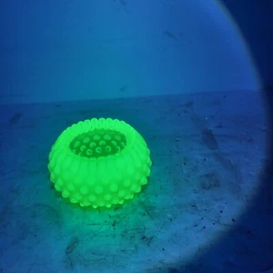 Rare Fenton Green Hobnail Vaseline/Uranium Glass - Picture 1 of 11