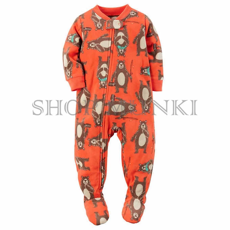 Pijama Carters para niños estampado con patas 1 pieza polar ropa para dormir nuevo sin etiquetas Foto 1 de 1
