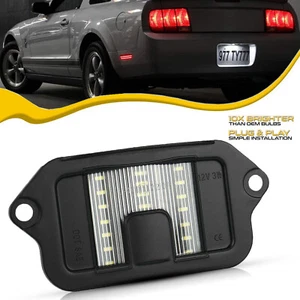 White SMD LED Rear License Plate Light Lamp Upgrade For 2005-2009 Ford Mustang - Picture 1 of 9