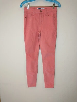Pantalones de pana Old Navy rosa Rockstar súper ajustados tiro alto ajustados para mujer talla 0 Foto 1 de 4