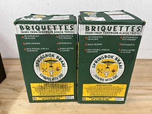 Briquetas de carbón de acacia de madera dura africana Springbok Braai de 10 libras para asar a la parrilla - Imagen 1 de 5