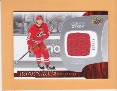 VALENTIN ZYKOV 2017-18 UPPER DECK ROOKIE MATERIALS #RM-VZ CAROLINA HURRICANES A2 - Image 1 of 2