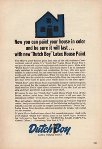 1962 Dutch Boy Paint: Paint Your House In Color Vintage Print Ad - Picture 1 of 1