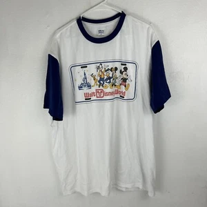 Disney World 50 Vault Collection License Plate Mens T-Shirt Mickey White 2XL - Picture 1 of 3