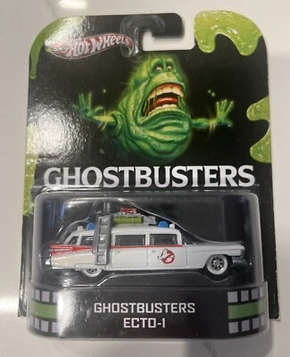Hot Wheels Ghostbusters Ecto-1 Retro Entertainment 1:64 con Real Riders Nuevo Foto 1 de 4