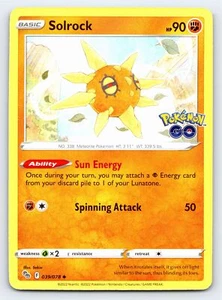 Tarjeta Solrock 039/078 Pokémon GO poco común - casi nueva - Imagen 1 de 2