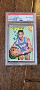 1975-76 TOPPS SIGNED ROOKIE CARD LARRY MCNEILL KINGS BRAVES MARQUETTE PSA # 142 - Picture 1 of 1