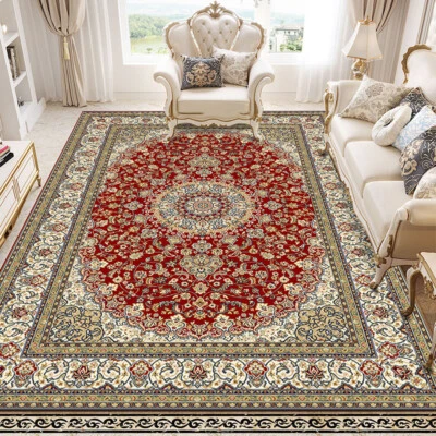 Alfombra tradicional oriental persa alfombra de terciopelo cristal alfombra medallón alfombra corredor Foto 1 de 4