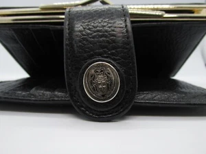 Liz Claiborne Black Leather Side Clasp And Fold Vintage Wallet - Picture 1 of 7