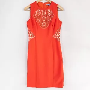 Antonio Melani Kleid Damen 2 rote Etuikleid Spitzeneinsätze gefüttert ärmellos Karriere - Bild 1 von 8