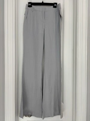 Nuevo BCBG Max Azria Mujer Pantalones de Vestir Carly Acampanado Gris Talla 2 Defectuoso Foto 1 de 4