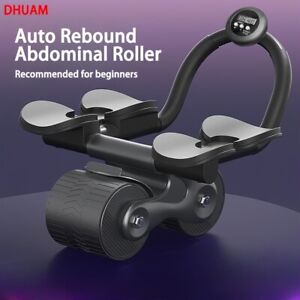 Enhanced Core Workout Ab Roller - Auto Rebound, Non-Slip Handles, Durable Gym Eq