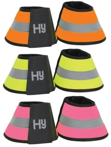 Hy Viz Reflector Over Reach Boots Flourescent Neoprene Yellow/Pink/Orange P/C/F - Picture 1 of 8
