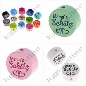 Scheibe Mama´s Schatz / Motivperle / Motivperlen / Holzperlen - Bild 1 von 18