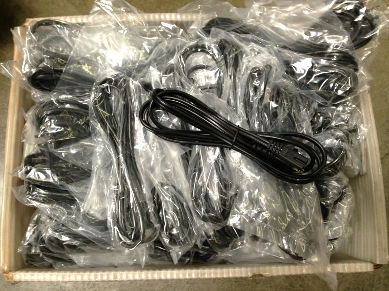 LOT 100 2-Prong AC Power Cord/Cable for PS2 PS3 PS4 Slim 18AWG 10A - Image 1 of 1