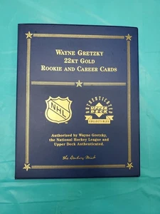 Wayne Gretzky 22KT Gold Rookie and Career Cards in album Danbury Mint Upper Deck - Imagen 1 de 5