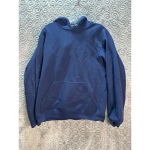 Fruit of the Loom Blue Hoodie Sweatshirt Pullover Hooded Sweatshirt Casual - Picture 1 of 7