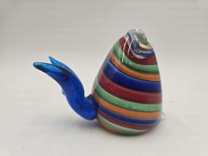 Bunte Kunst Glas Schnecke Figur Briefbeschwerer mundgeblasen bunt - Bild 1 von 9