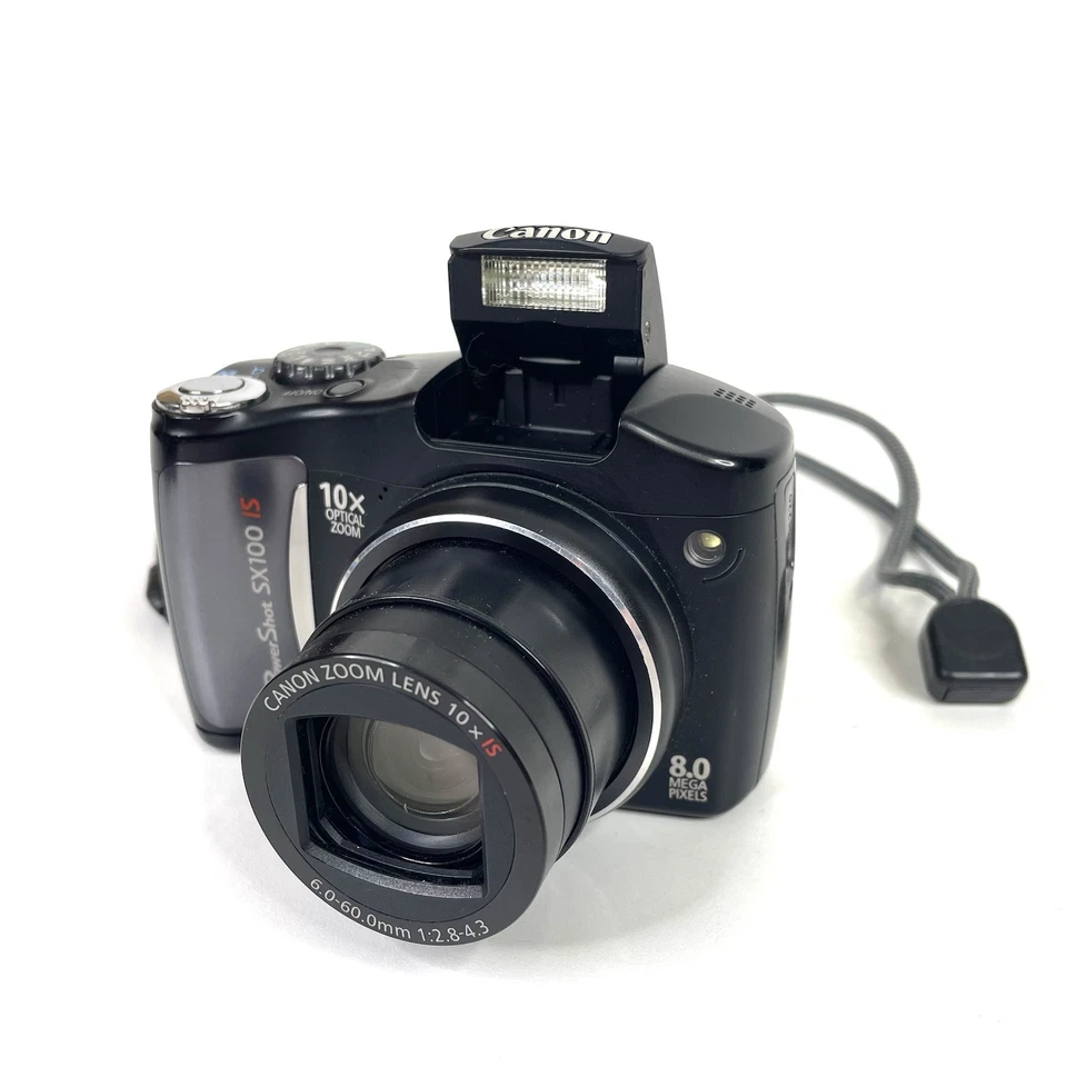 Canon PowerShot SX100 IS 8.0MP Digital Camera 10x Optical Zoom - Tested Working! - Image 1 of 4