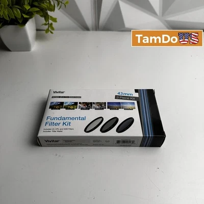 Vivitar 43mm Fundamental Filter Kit, 3 Piece UV CPL ND8, VIV-FKND-43 - Image 1 of 4