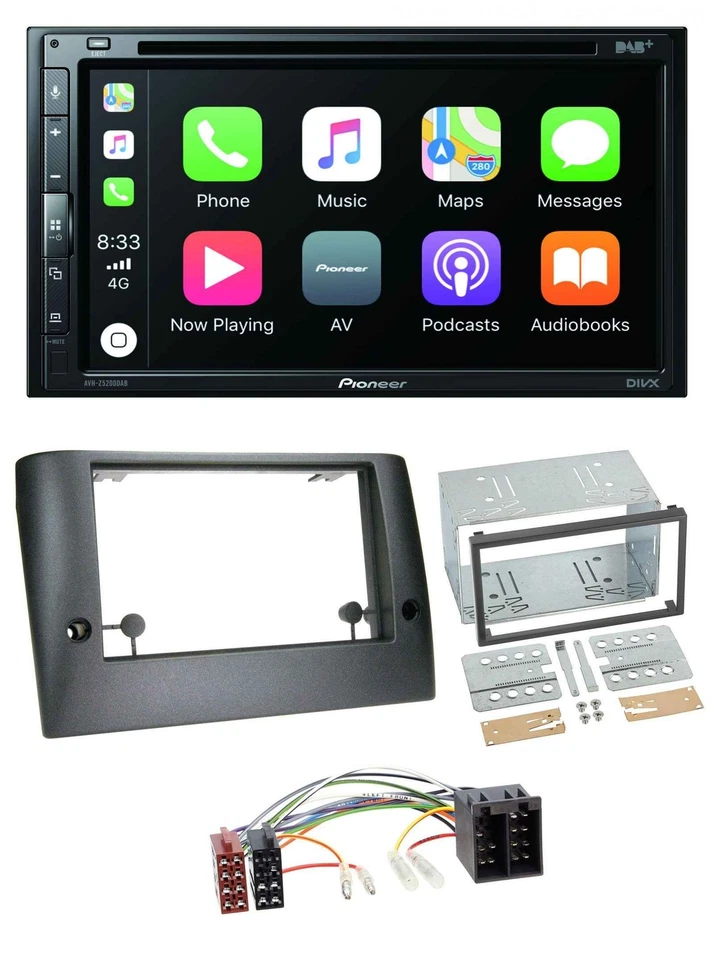 Pioneer DVD 2DIN MP3 DAB Bluetooth USB Autoradio für Fiat Stilo (ab 2005) - Bild 1 von 4