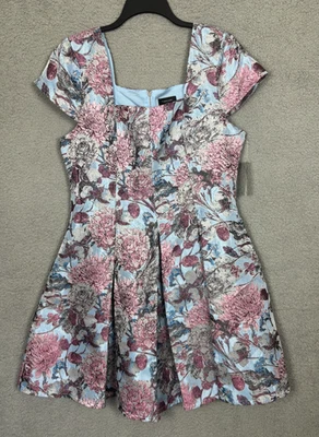 Tahari Women's Floral-Brocade Square-Neck Fit & Flare Dress, 16 Multicolor NWT'S - Image 1 of 4