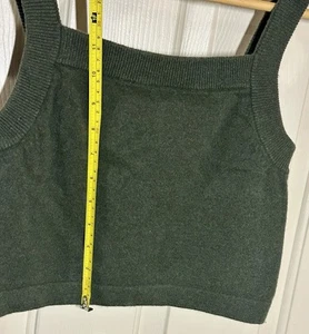 Suéter sin mangas Madewell (re)sourced cachemir para mujer XS verde - Imagen 1 de 2
