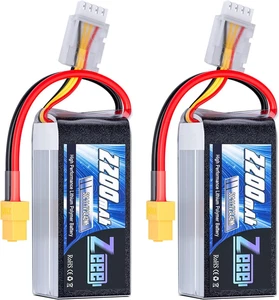 3S 2200mAh 11.1V 50C Lipo Battery Pack with XT60 Plug (2 Pack) - Picture 1 of 12