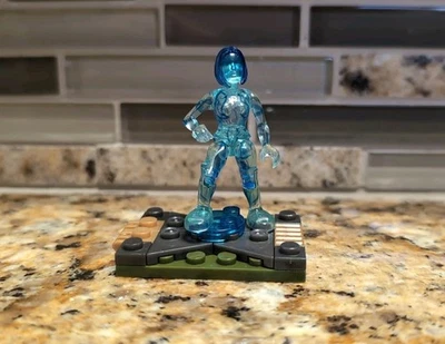 ***HALO MEGA BLOKS AZUL TRANSLÚCIDO UNSC AI CORTANA CON SOPORTE MINI FIGURA SERIE 4*** Foto 1 de 3