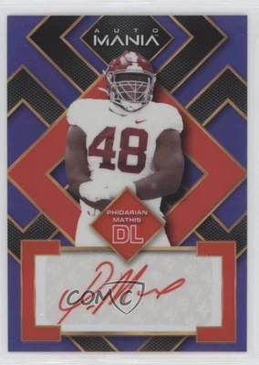 2022 Wild Card Mania Square Purple Rainbow Phidarian Mathis Rookie Auto RC - Image 1 of 2