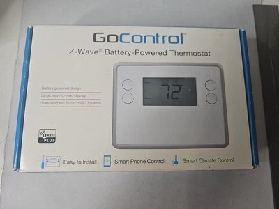 GoControl GC-TBZ48 Z-Wave Battery Powered Thermostat SMART CLIMATE CONTROL HVAC - Image 1 of 4