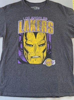 Marvel Los Angeles Lakers Shirt Men's Size Large Gray - Image 1 of 3