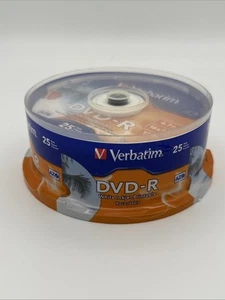 VERBATIM AMERICAS LLC 96191 DVD-R 4.7GB 16X WHITE INKJET PRINTABLE, HUB PRINT - Picture 1 of 6