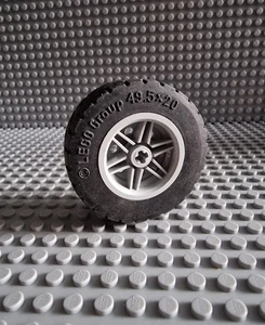 Lego Technic Räder Reifen Felgen Hellgrau 1 Stück 49.5x20 56145 P100 - Picture 1 of 1