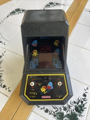 1981 COLECO MIDWAY PAC MAN TAMPO DE MESA MINI JOGO DE ARCADE TESTADO Funcionando LEIA - Imagem 1 de 4