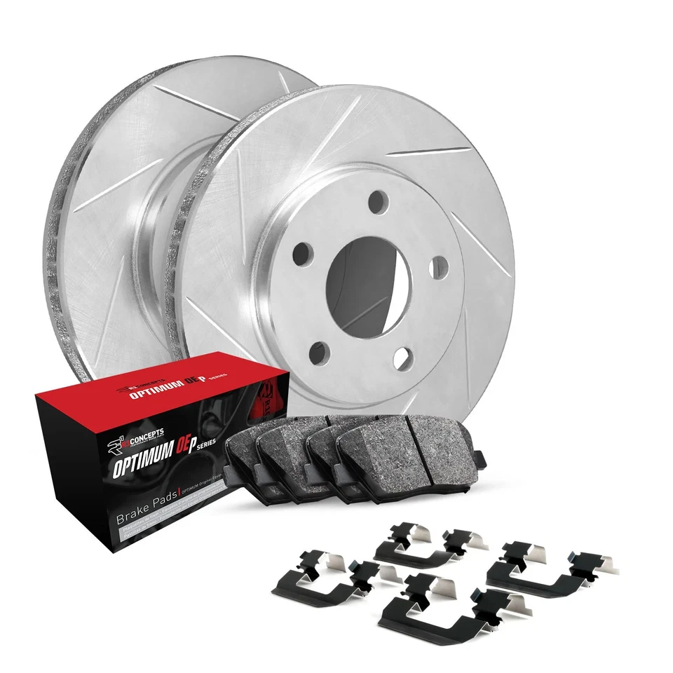 For Ford Ranger 1986 R1 Concepts WEUH1-54047 Slotted Front Brake Kit w 5000 Pads - Image 1 of 1