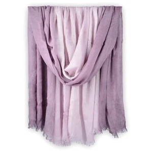 Two-tone Linen Scarf for Women Lightweight Summer Wrap Cotton Shawl Beach Tra... - Picture 1 of 7