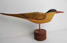 Hand Carved & Painted Wooden Shorebird Decoy 13" Common Tern Signed