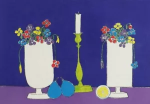 Walter Pozzi natura morta arte contemporanea litografia originale still life - Foto 1 di 13