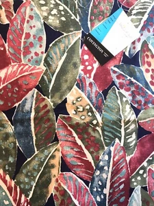 1+ Yds 1994 Fabric Home Decor  Screen Print Kimiko Ikeda  5th Avenue 54" W - Picture 1 of 4