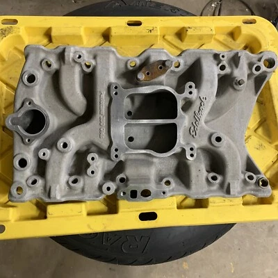 Olds Intake Oldsmobile Edelbrock 3711 Nhra IHRA Hot Rod Cutlass Delta 88 442 Foto 1 de 3