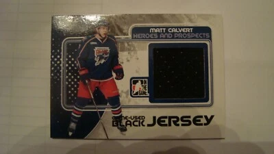 MATT CALVERT 2010-11 ITG HEROES AND PROSPECTS GAME USED JERSEY BLACK - Image 1 of 4