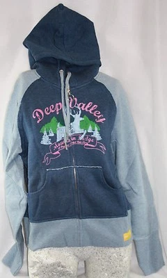 Womens Juniors David & Goliath Deep Valley Mtn Lodge Zip Up Hoodie Sweatshirt - Image 1 of 4