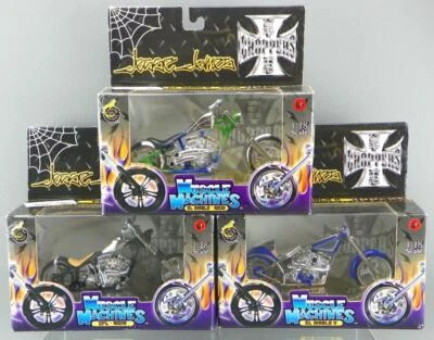 Muscle Machines West Choppers Jesse James Diecast 1/18 El Diablo Motorcycle Lot - Image 1 of 4