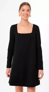 Tuckernuck Black Long Sleeve Middleton Dress sz XL Mini Shift A-Line Square Neck - Picture 1 of 7