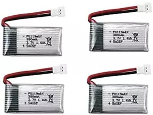 Set di 4 batterie LiPo 3.7V 380mAh per droni Hubsan X4, Syma X11, HS170 RC - Imagen 1 de 5