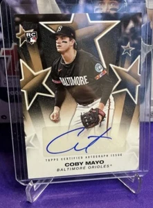 2025 Topps Baseball Coby Mayo RC Baseball Stars Autograph 36/50 Gold - Picture 1 of 2
